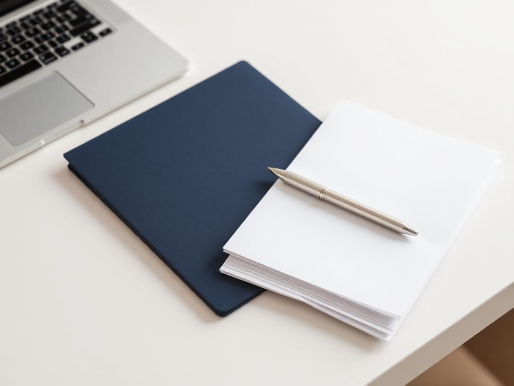 Printed FCA application pack documents on a desk